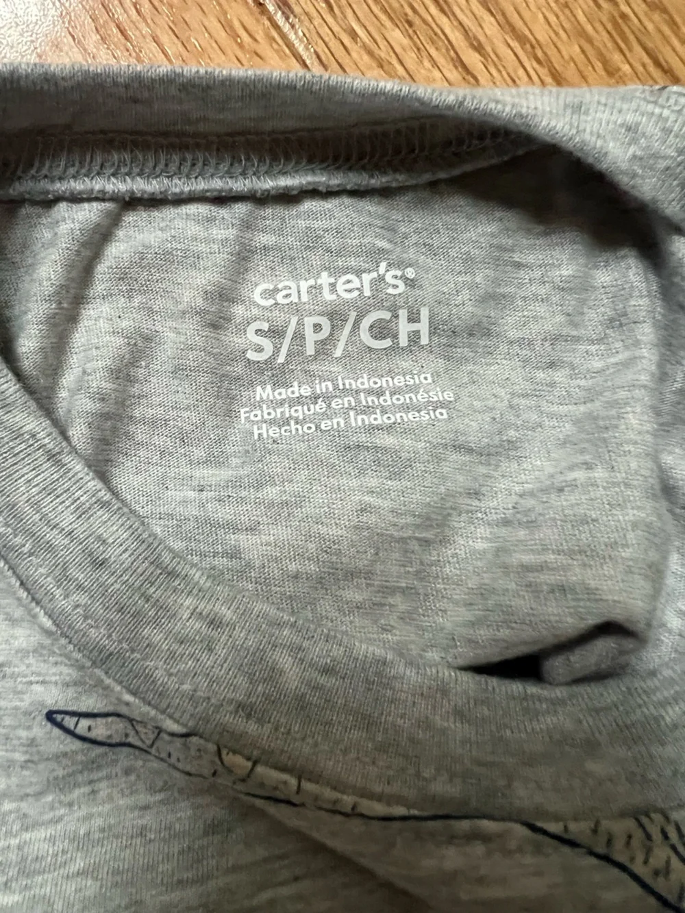 Carter's Heather Grey Dinosaur Print Tee